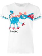 P.a.r.o.s.h. Groco Embroidered T-shirt, Women's, Size: Medium, White, Cotton/pvc