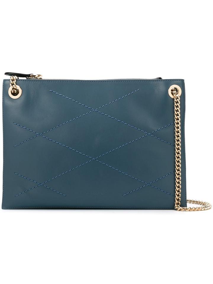 Lanvin 'sugar' Zipped Shoulder Bag, Women's, Blue