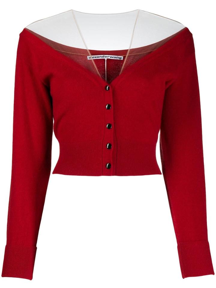 Alexander Wang Wool Blend Cardigan - Red