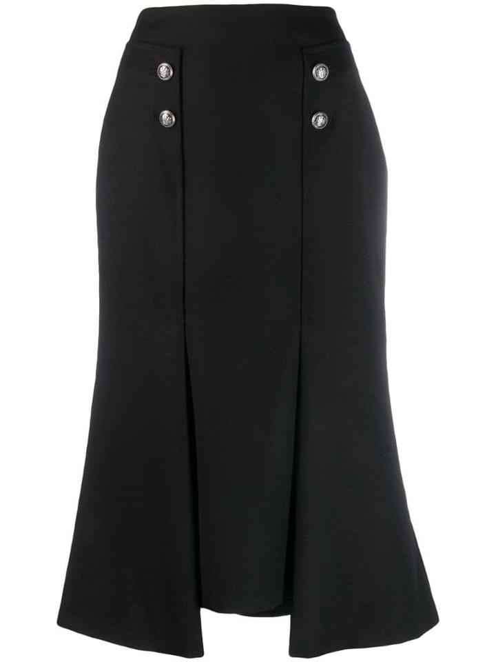 Alexander Mcqueen Buttoned Asymmetric Skirt - Black