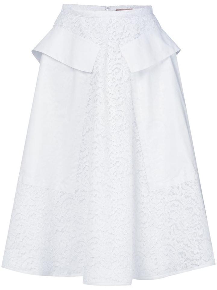Nº21 Lace A-line Skirt - White