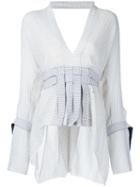 Kitx 'woven Flow' Blouse, Women's, Size: 14, White, Silk/hemp/recycled Polyester