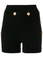 Balmain Button Embellished Shorts - Black