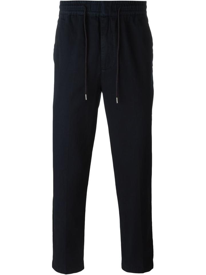 Folk Washed Drawstring Trousers, Men's, Size: 2, Blue, Cotton