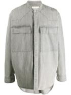 Fear Of God Band-collar Denim Shirt - Grey