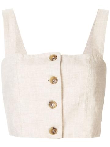 Venroy Buttoned Bodice - Brown