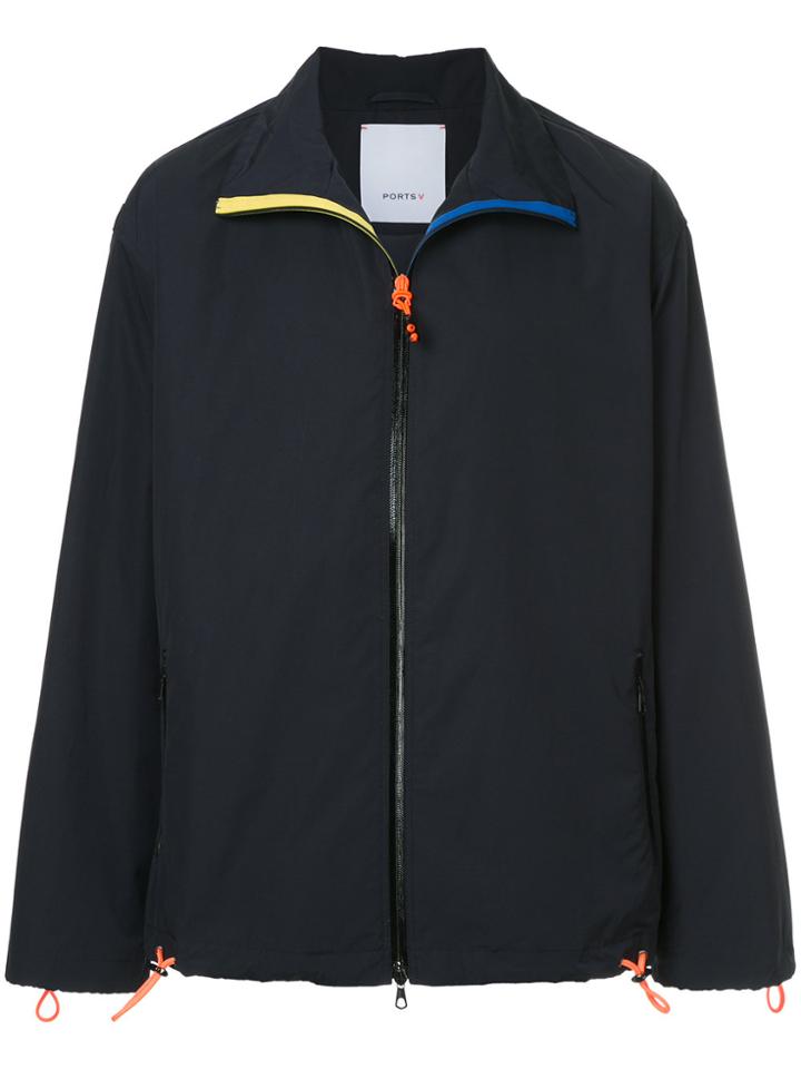 Ports V Zipped Sports Jacket - Blue
