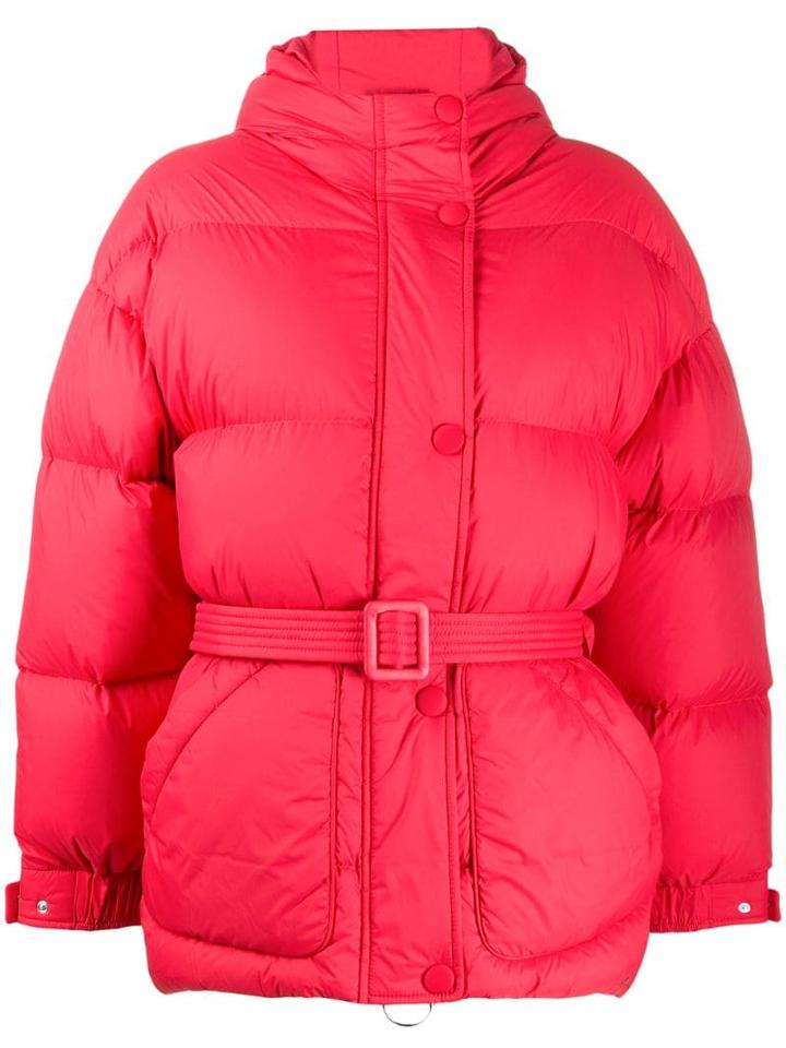 Ienki Ienki Oversized Belted Padded Jacket - Red