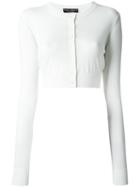 Dolce & Gabbana Cropped Cardigan, Women's, Size: 44, White, Cashmere