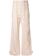 Galvan High-waisted Side Stripe Trousers - White