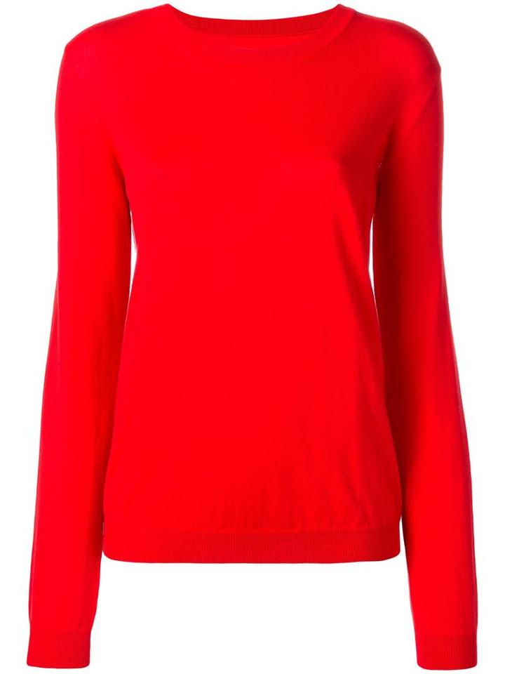 Maison Margiela Elbow Patch Jumper, Women's, Size: Large, Red, Cotton