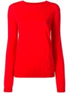 Maison Margiela Elbow Patch Jumper, Women's, Size: Large, Red, Cotton
