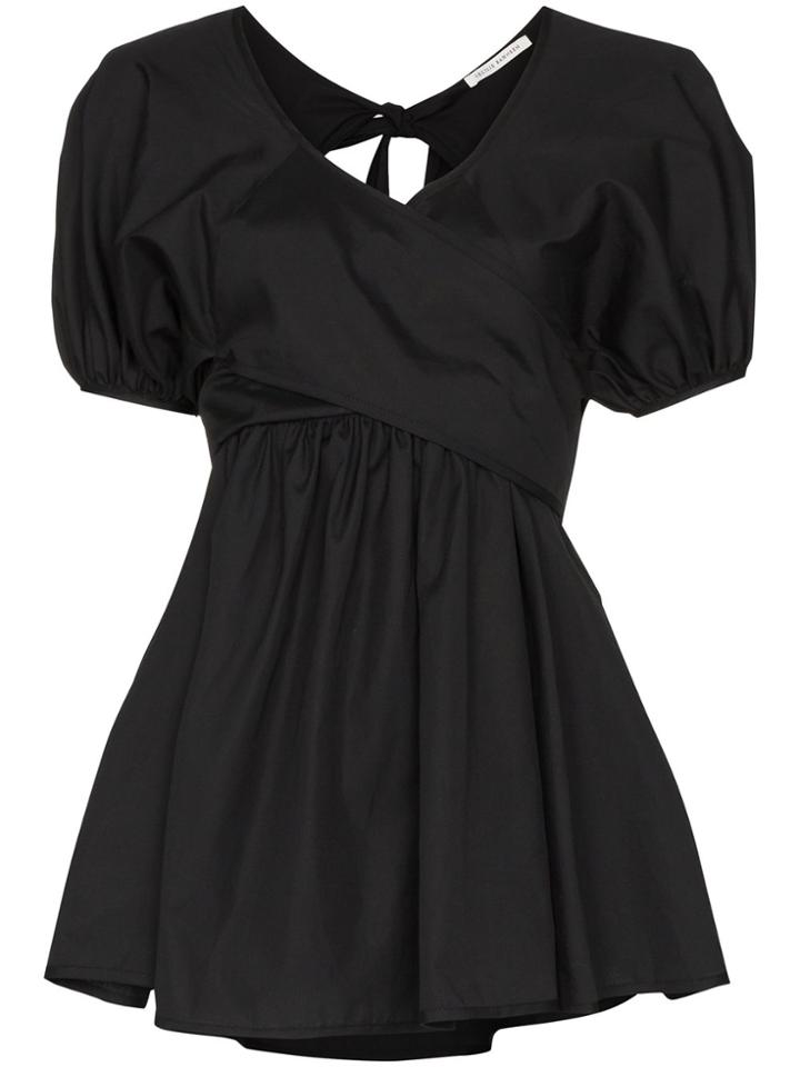 Cecilie Bahnsen Cecilie B Pff Slv Top Shrt Slvs W Opn Bc - Black