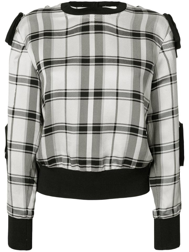 3.1 Phillip Lim Plaid Sleeve-tie Top - Nude & Neutrals