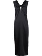 Protagonist Wrap Detail Halterneck Dress, Women's, Size: 2, Black, Silk