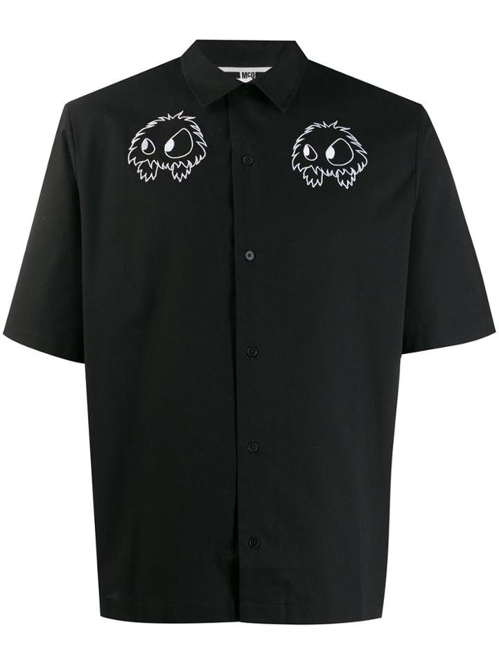 Mcq Alexander Mcqueen Embroidered Short Sleeve Shirt - Black