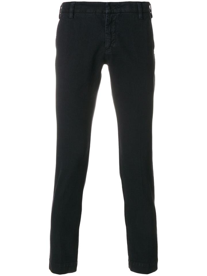 Entre Amis Classic Fitted Trousers - Blue