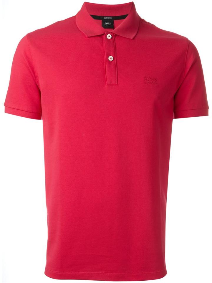Boss Hugo Boss Pallas Polo Shirt, Men's, Size: Xl, Pink/purple, Cotton
