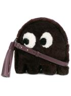 Anya Hindmarch - 'ghost' Shearling Crossbody Bag - Women - Leather/sheep Skin/shearling/suede - One Size, Pink/purple, Leather/sheep Skin/shearling/suede