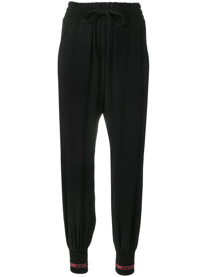 Amen Logo Cuff Track Pants - Black