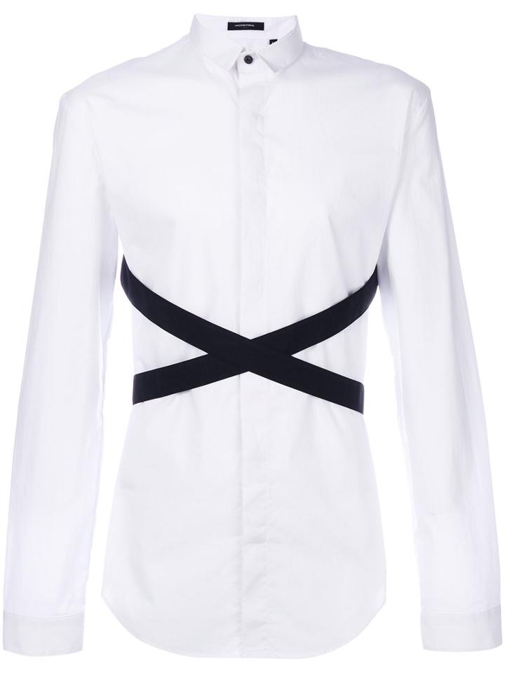 Unconditional - Cross Strap Shirt - Men - Cotton - Xl, White, Cotton