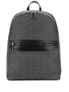 Canali Logo Print Backpack - Grey
