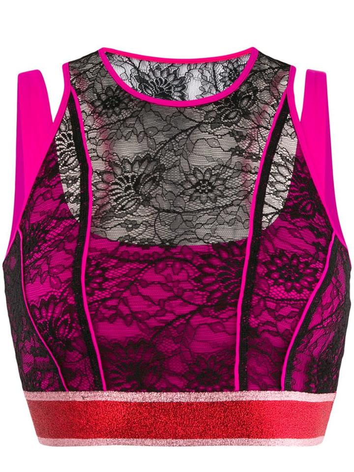 Etro Floral Lace Crop Top - Black