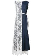 Junya Watanabe Lace Panel Dress - Blue