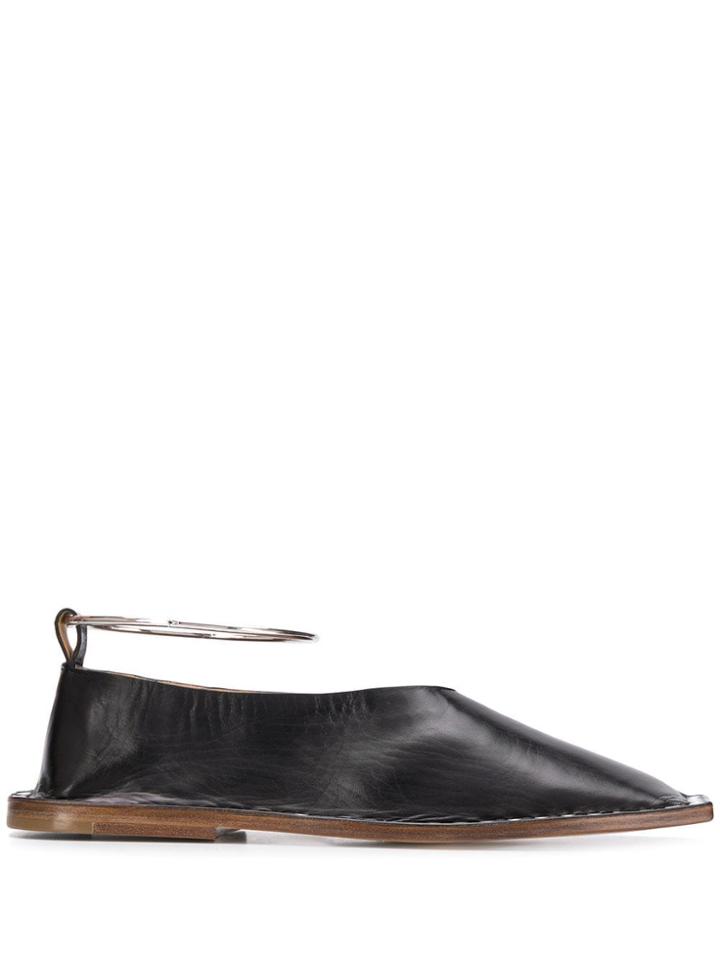 Jil Sander Stud Embellished Slippers - Black