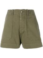 The Seafarer Casual Shorts, Women's, Size: 27, Green, Cotton