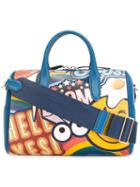 Anya Hindmarch Giant Stickers Tote, Women's, Blue, Leather