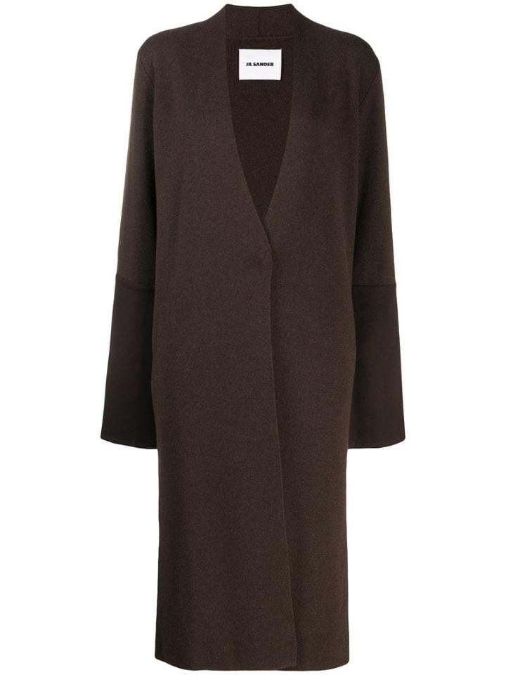 Jil Sander Cashmere Midi Coat - Brown