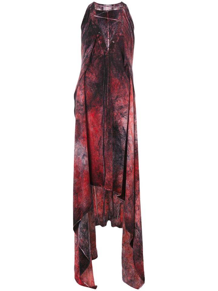 Lost & Found Ria Dunn Long Lace Up Dress - Red
