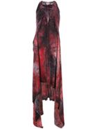 Lost & Found Ria Dunn Long Lace Up Dress - Red