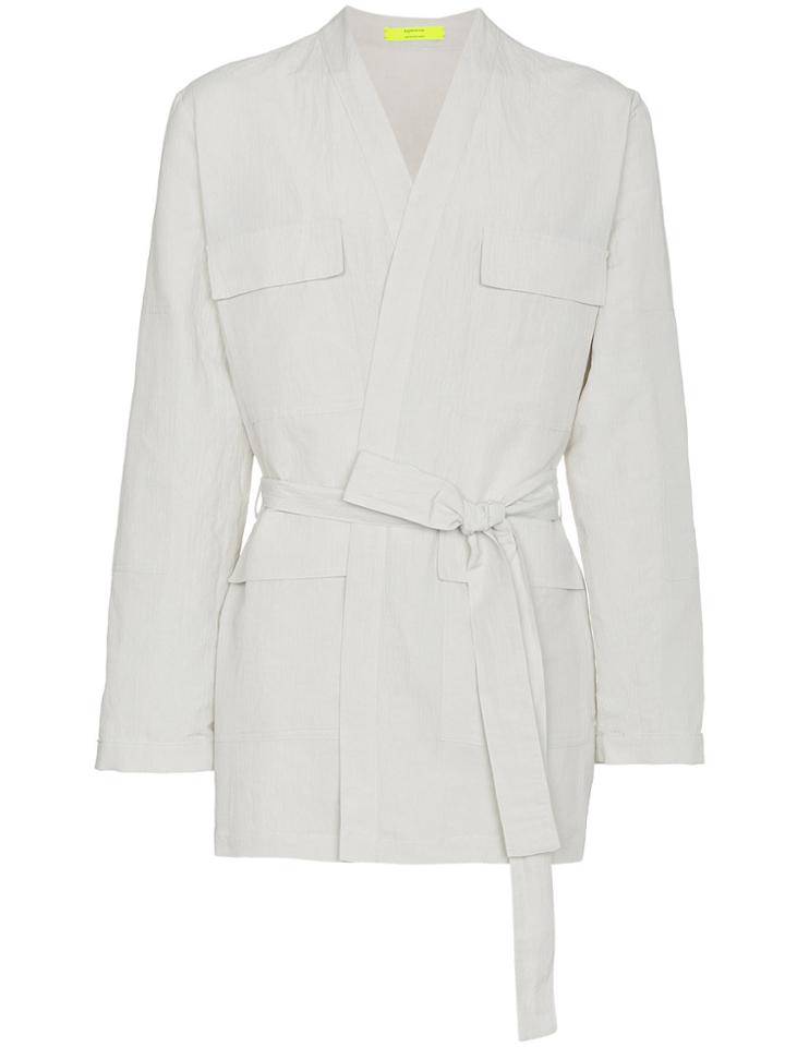 Ex Infinitas Cargo Robe Jacket - White