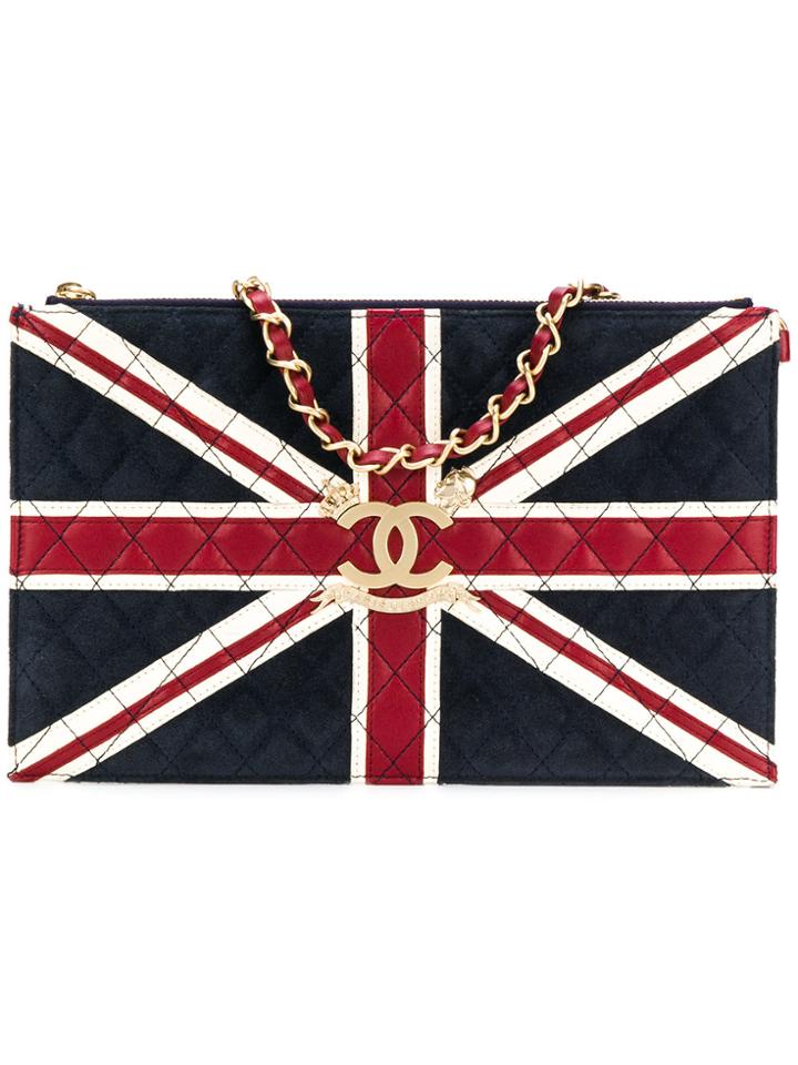 Chanel Vintage Union Jack Quilted Bag - Blue