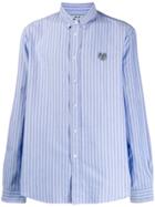 Kenzo Striped Cotton Shirt - Blue
