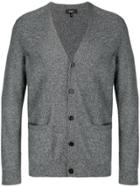 Theory Front Pocket Buttoned Cardigan - Grey