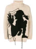 Yohji Yamamoto Embroidered Sweater - Nude & Neutrals