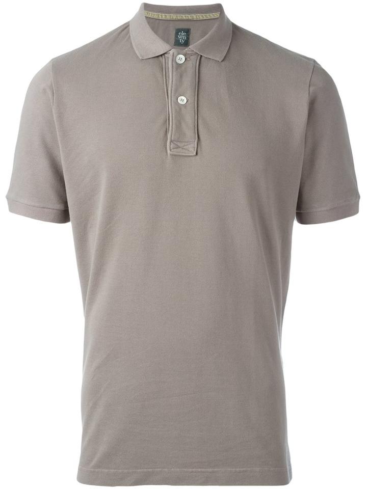 Eleventy Classic Polo Shirt, Men's, Size: Large, Nude/neutrals, Cotton