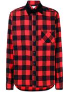 Sacai Check Long-sleeve Shirt - Red