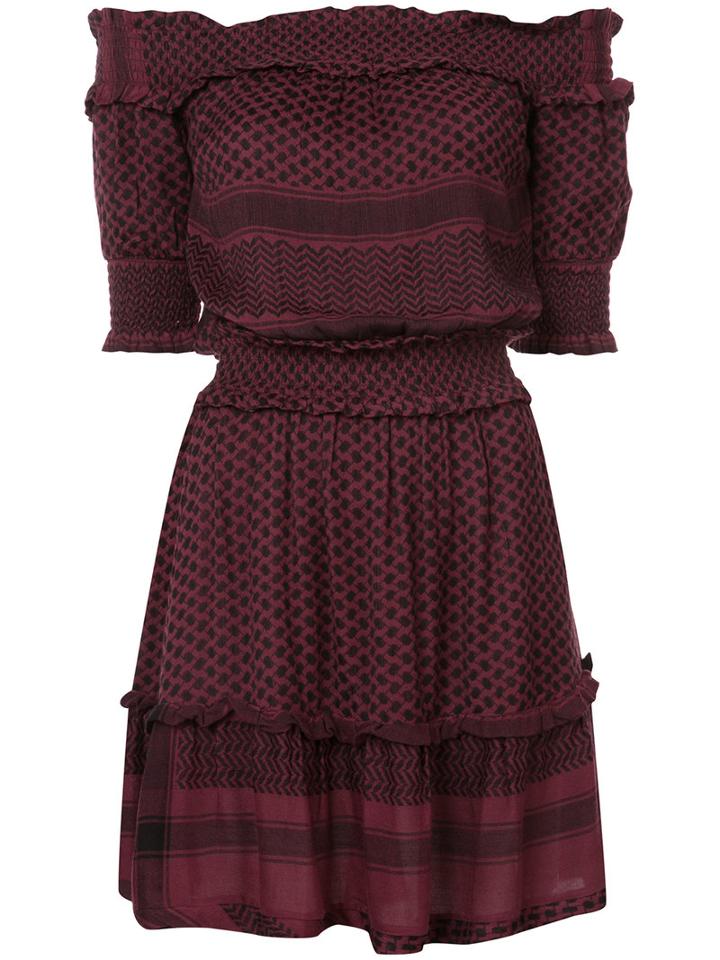Cecilie Copenhagen - Off-shoulder Dress - Women - Viscose - 1, Red, Viscose