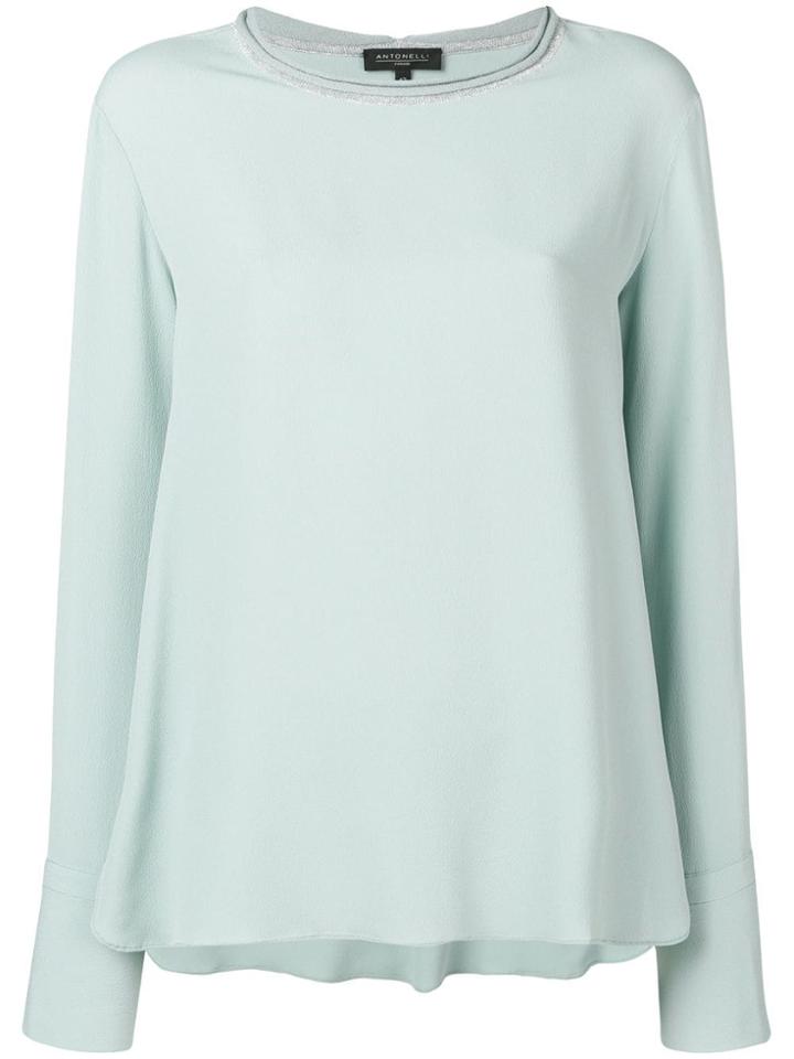 Antonelli Crepe Blouse - Blue