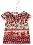 Dolce & Gabbana Kids 'carretto Con Rose' Blouse, Girl's, Size: 8 Yrs, Red