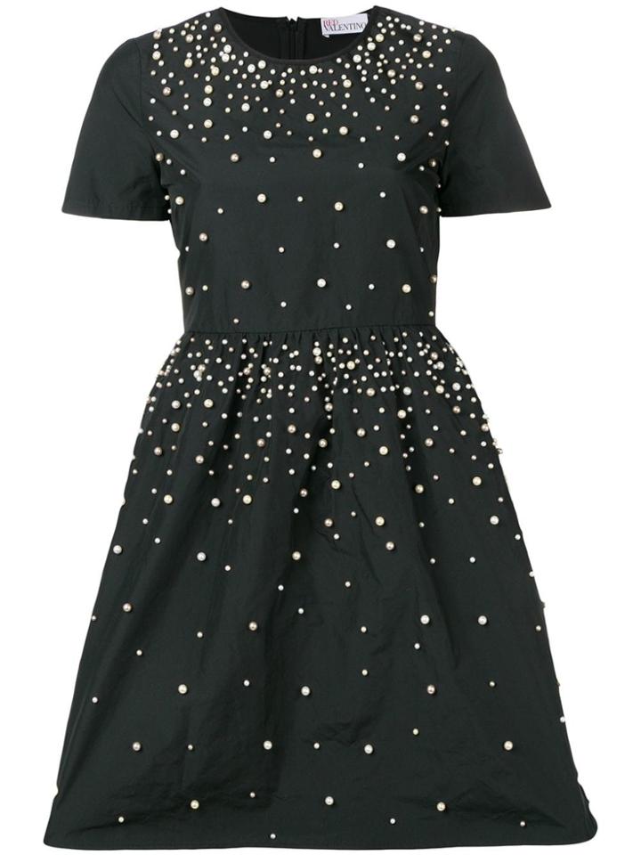 Red Valentino Faux-pearl Embellished Dress - Blue