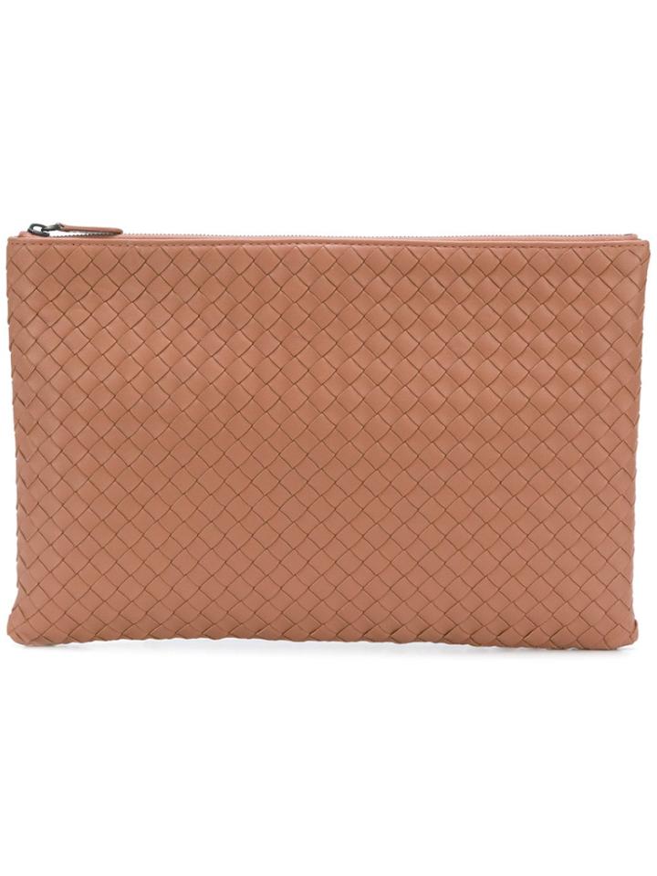 Bottega Veneta Intrecciato Clutch Bag - Neutrals