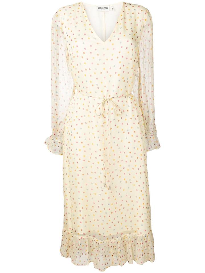 Essentiel Antwerp Polka Dot Print Dress - Neutrals