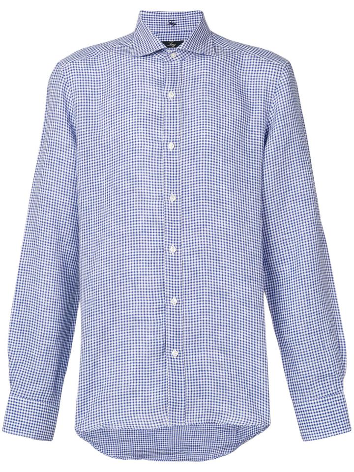 Fay Checked Shirt - Blue