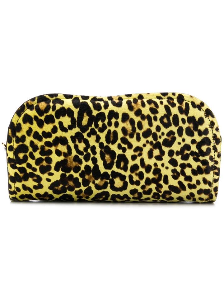 Marni Wave Leopard-print Pouch - Yellow