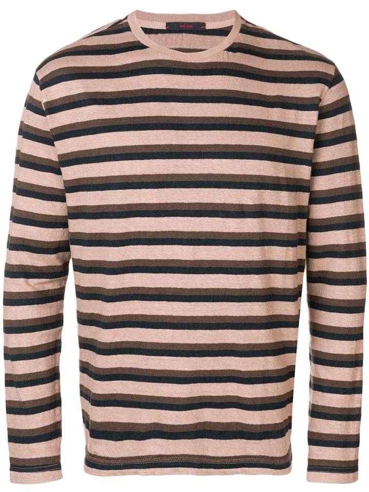 The Gigi Striped Knit Sweater - Pink